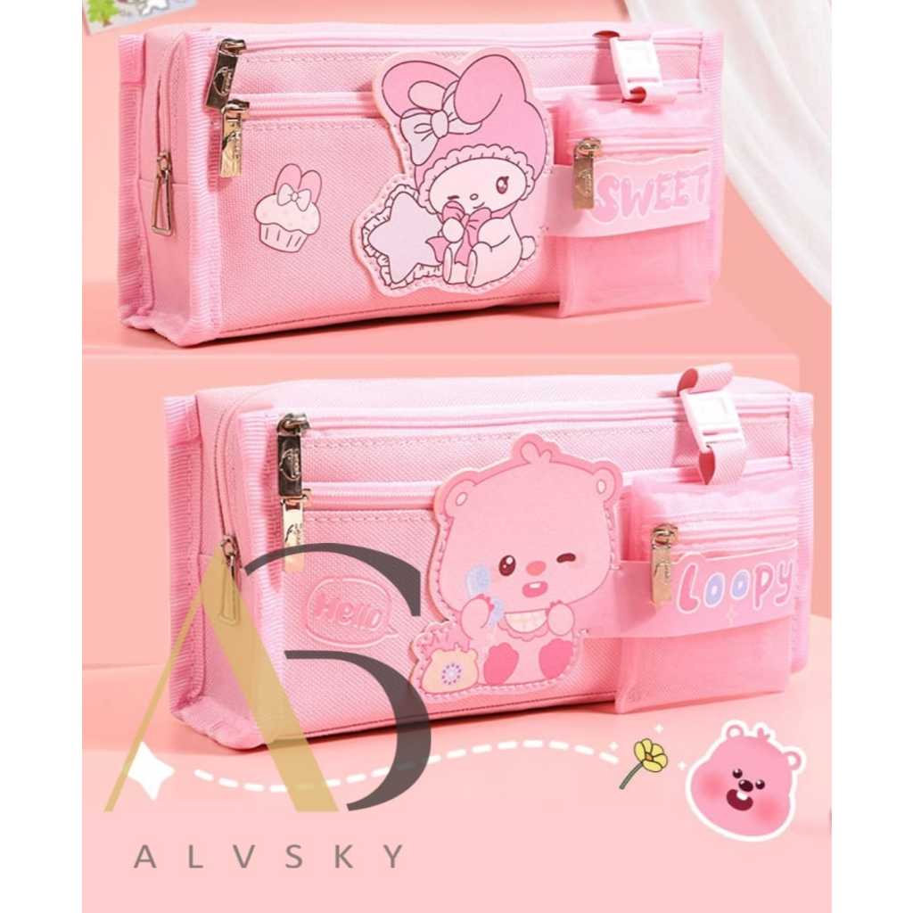 

KOTAK PENSIL ANAK / PENCIL CASE KARAKTER LUCU 3D KAPASITAS BESAR / TEMPAT PENSIL PEREMPUAN