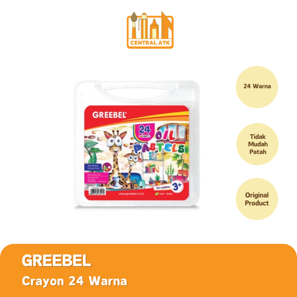 

CRAYON / OIL PASTEL GREEBEL ISI 24 WARNA