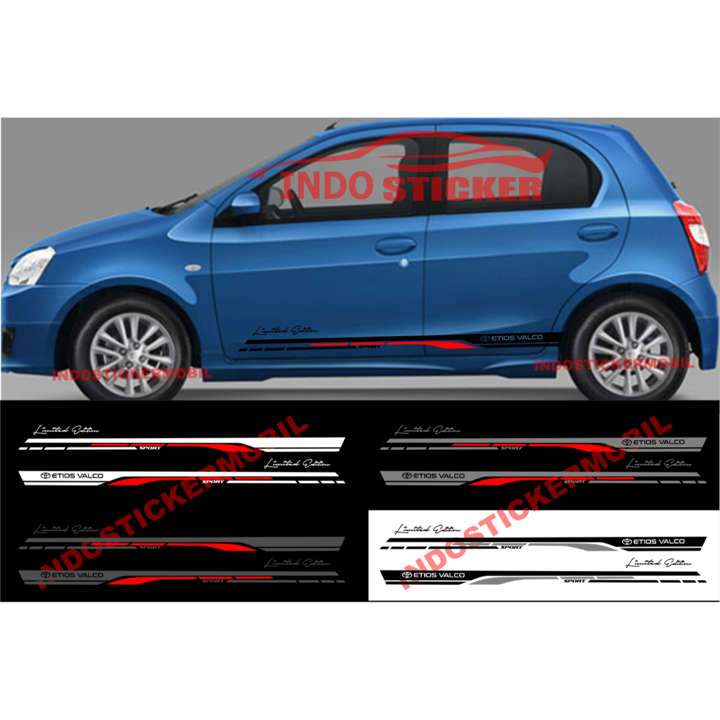 sticker mobil toyota etios valco cutting stiker list mobil etios valco