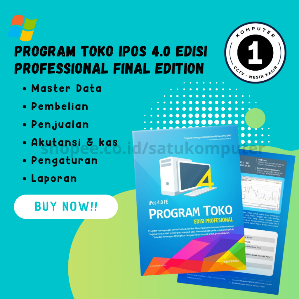 Program Penjualan Toko Sembako | Toko Baju | Toko Mainan ,dll iPos 4.0 FE Original