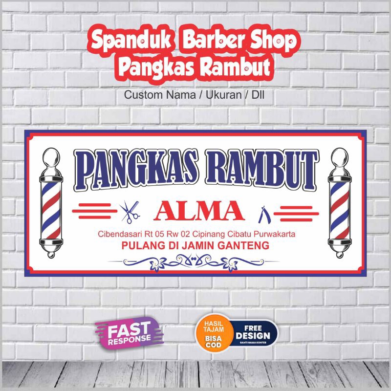 Baner Spanduk Pangkas Rambut / Barbershop