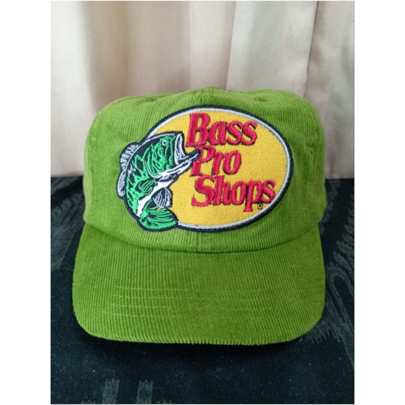 Topi Corduroy Visor Pendek logo bordir 'Bass Pro Shops'