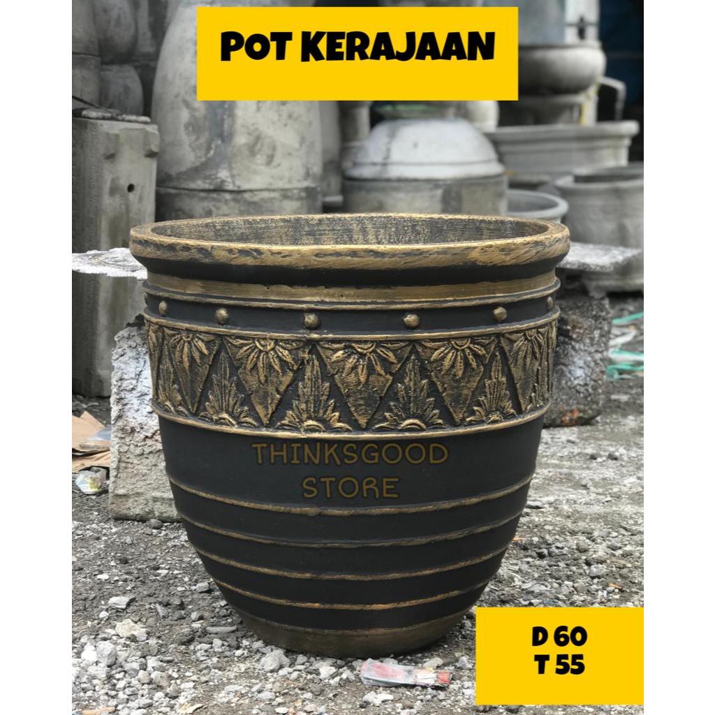 POT BUNGA DAN TANAMAN BESAR JUMBO SEMEN TERASO MODEL KERAJAAN