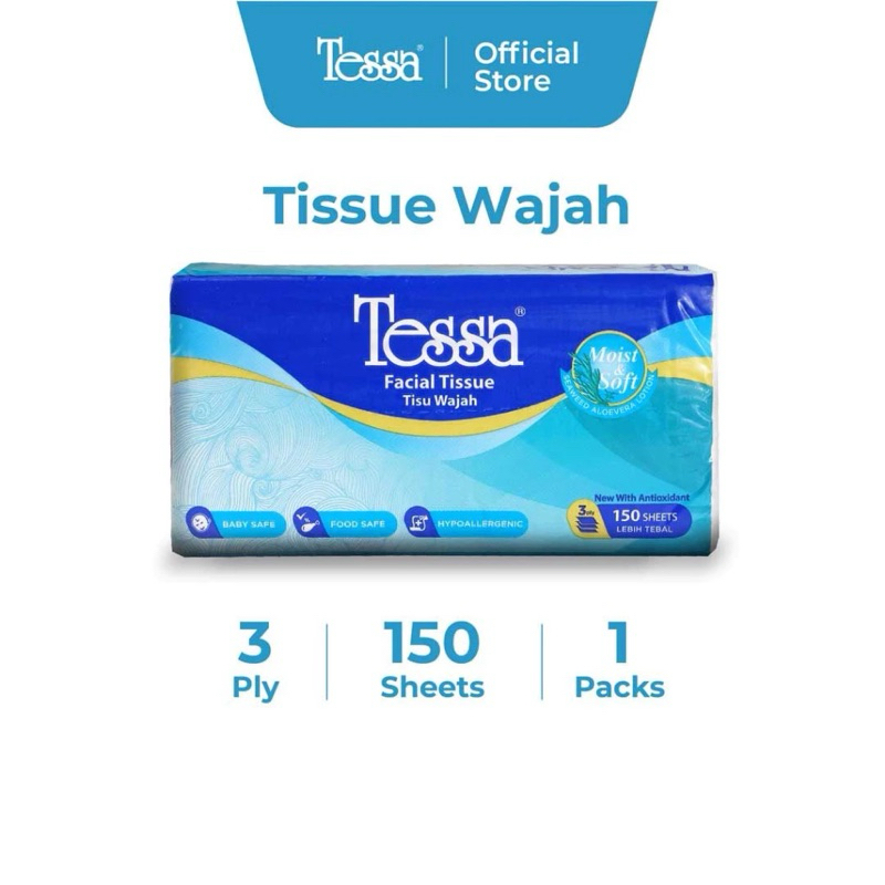 Tissue Tisu Tessa 50/150 Sheets 3ply Refill Facial