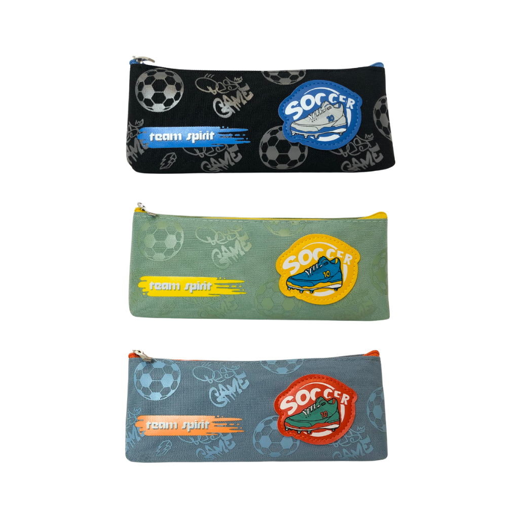 

Pencase Resleting Impor JS-6685 Soccer Tempat Pensil Pouch Make up Pouch Kosmestik