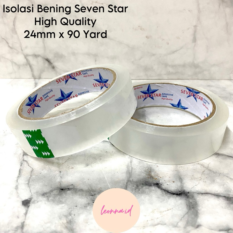 

Isolasi / Isolasi Bening Seven Star 24mm x 70yard / Lakban / Selotip / Plester / Isolasi Bening