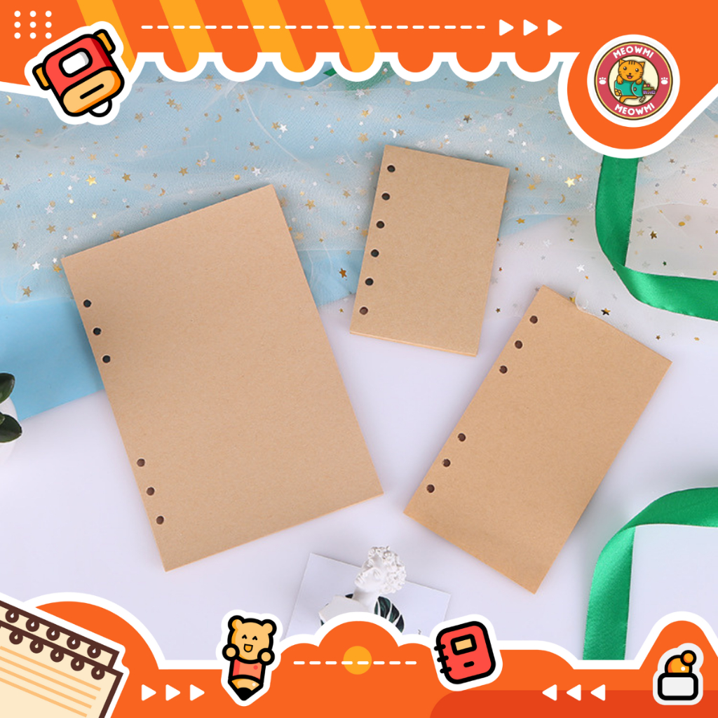 

Loose Leaf Kertas Binder Warna Coklat Vintage MB0090