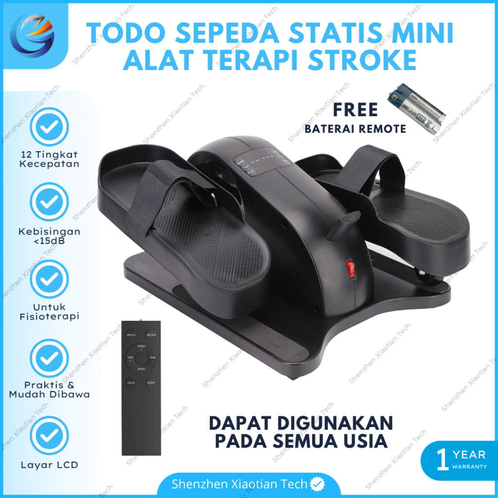 Todo Sepeda Terapi Stroke Statis Mini Elektrik Lansia  | Sepeda Statis Mini Alat Terapi Stroke Manul