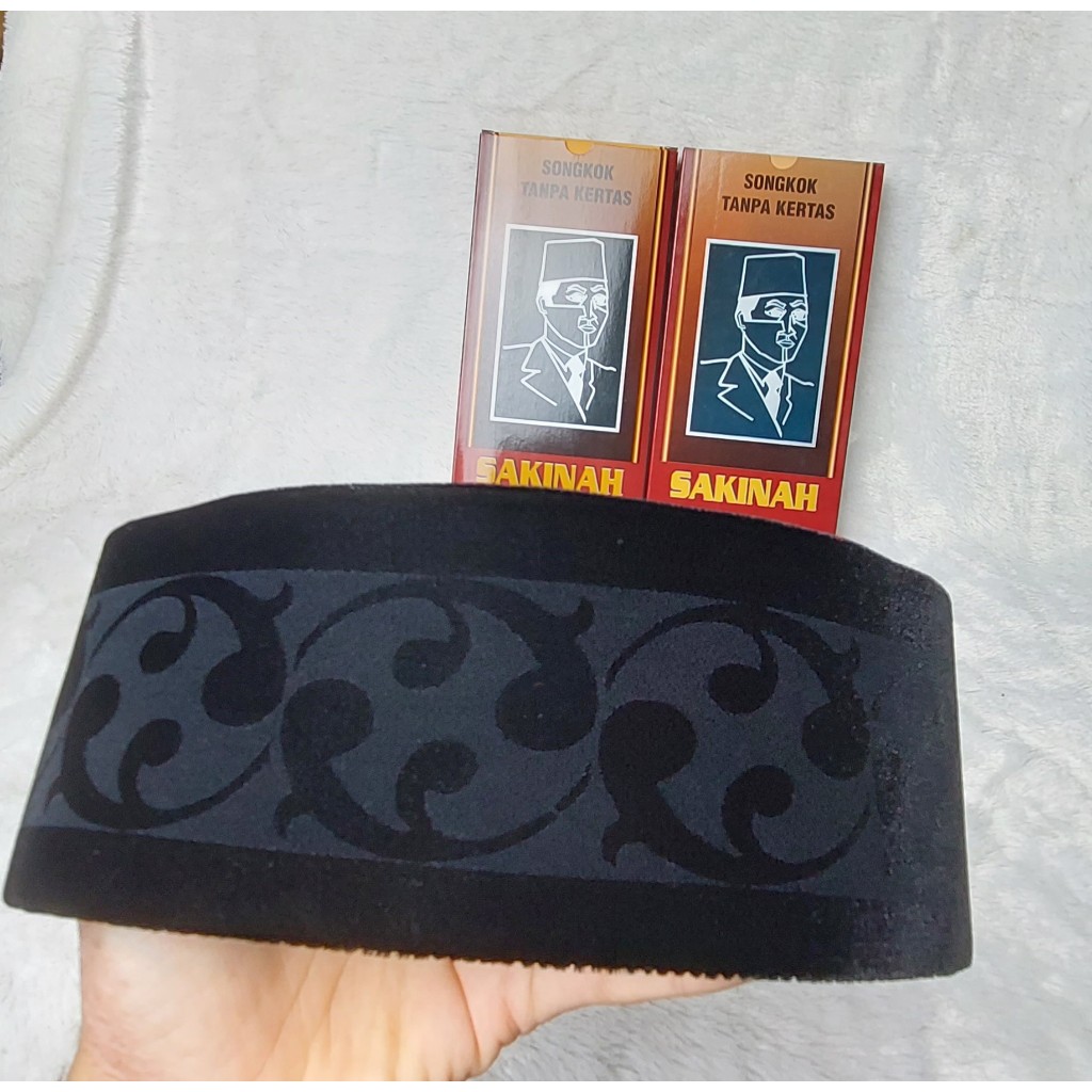 Awing Sakinah Songkok Motif Laser Teratai / Peci Awing Sakinah Motif Laser Teratai