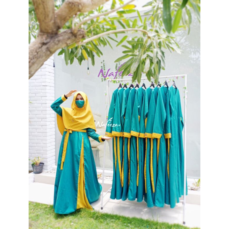 Seragam Gamis Dewasa Baju Pengajian Dress Muslim Arisan Fashion Syari Busana Moslem Modern Konveksi 