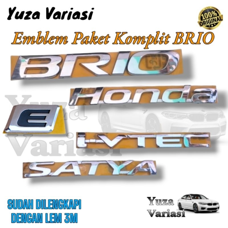 EMBLEM BRIO ORIGINAL HONDA BRIO/EMBLEM BAGASI HONDA BRIO/ EMBLEM HONDA BRIO COMPLITE