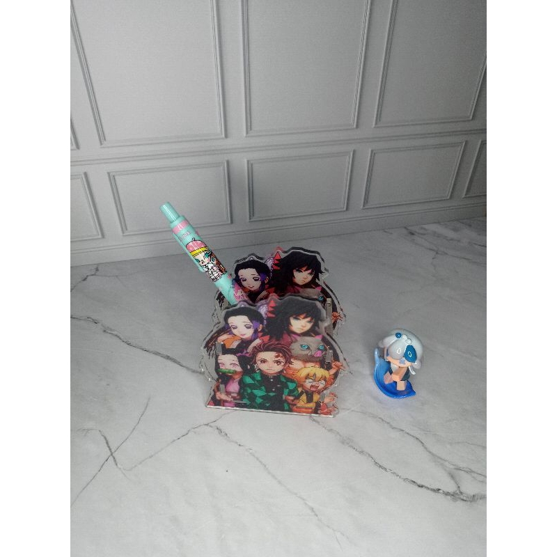 Tempat Pensil Akrilik Gambar Demon Slayer | Acrylic Pencil Case Anime Demon Slayer