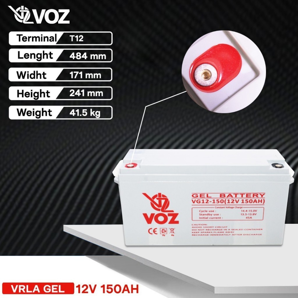 VOZ GEL 12V 150AH |  Aki VRLA /Aki kering/Aki Panelsurya/Aki Gel
