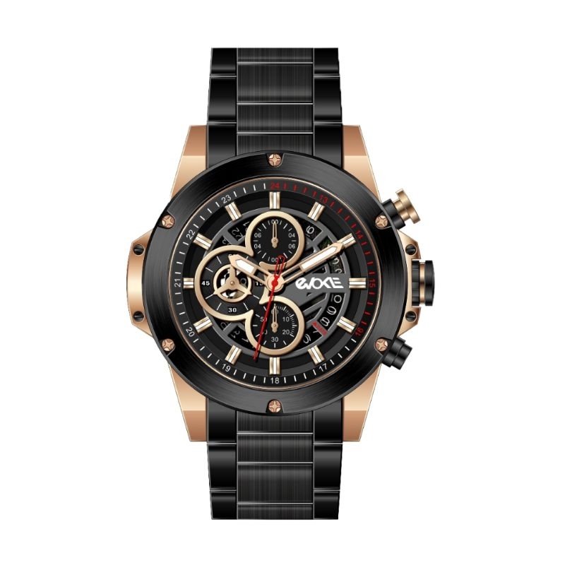 Jam Tangan Pria EVOKE EV5002MA2-3BK Chronograph