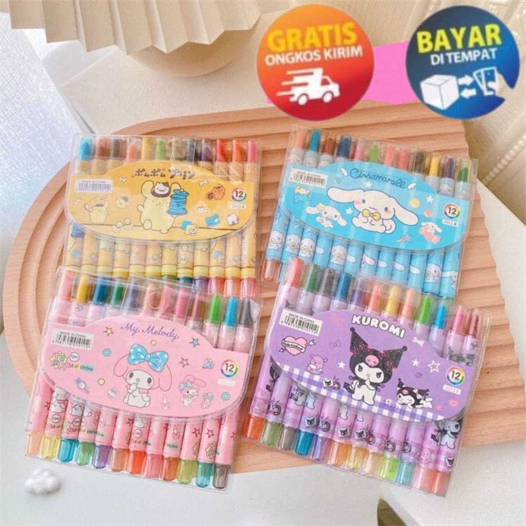 

MIKADO - KP184 KRAYON PUTAR PANJANG 12 WARNA KRAYON SEKOLAH KRAYON ANAK CRAYON PUTAR PANJANG 12 WARNA ROLLING CRAYON OIL PASTEL KRAYON LUCU STATIONARY