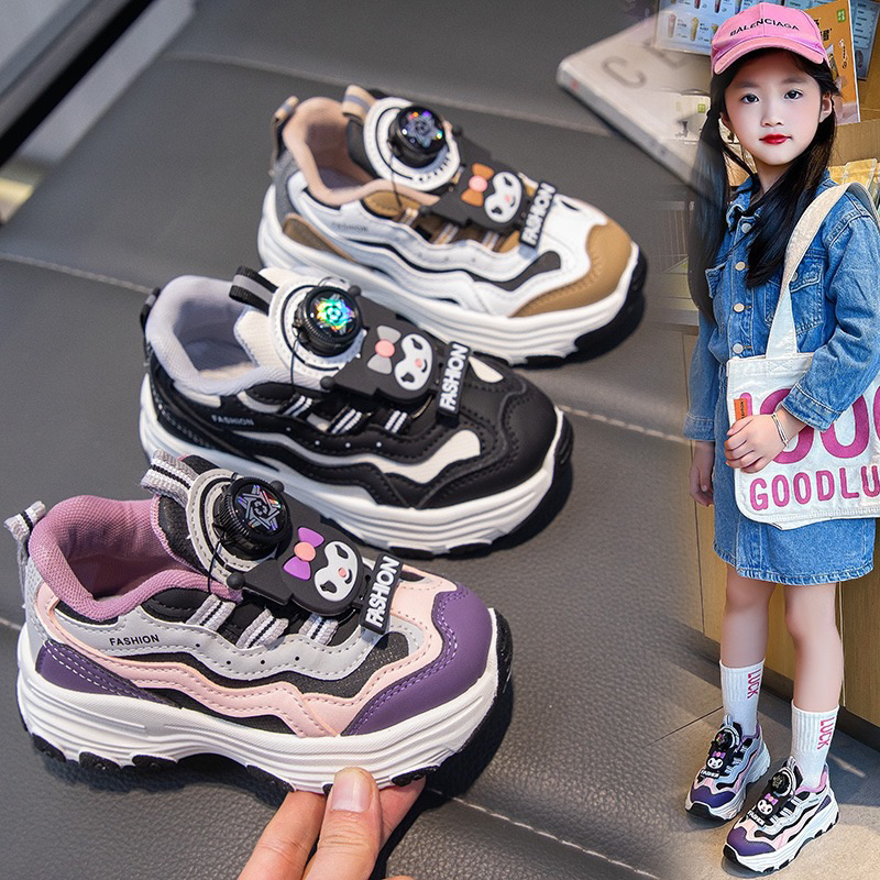 AXELINE - Sepatu Sneakers Anak Unisex KUROMI FASHION ROLLING | Sepatu Anak Perempuan Sepatu Fashion 