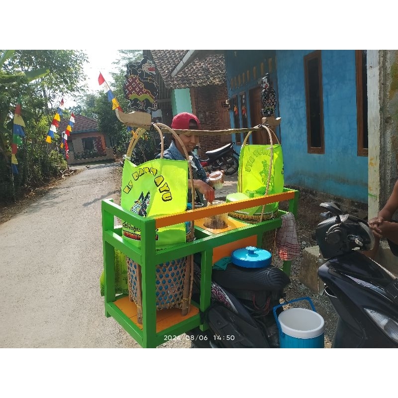 Spanduk Dawet Ayu / Kain hijau dawet ayu (TIDAK LUNTUR) sablon tebal