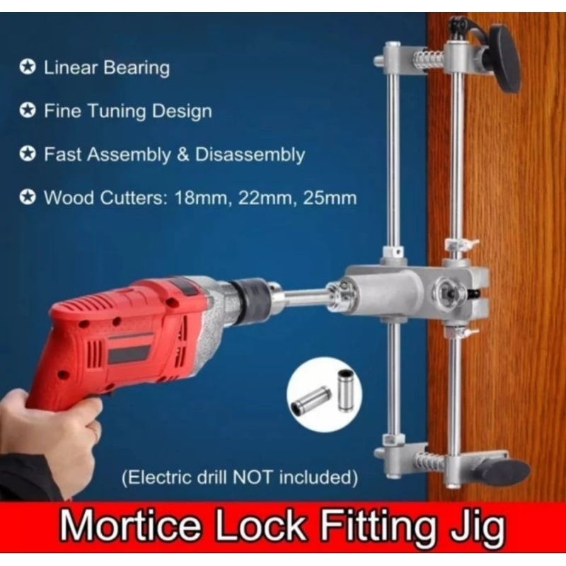 Mortiser Door Lock Fitting Jig Tool (Bobok Lobang Pintu Kayu)