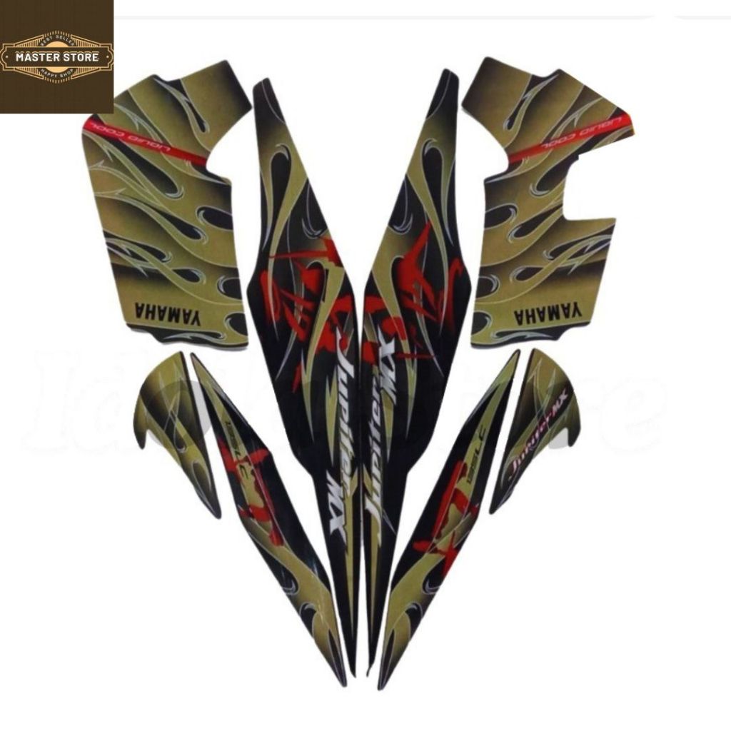 Stiker Striping Motor Yamaha Jupiter MX 2008 Gold Lis Les Body Jupiter MX 2008 Terbaik