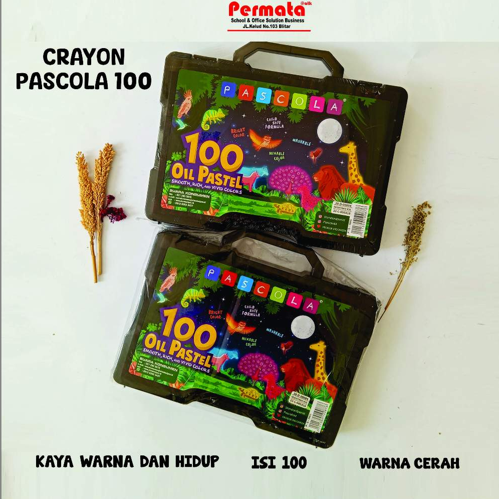 

CRAYON PASCOLA 100 WARNA\OIL PASTEL PASCOLA 100 WARNA\TIDAK BERACUN\AMAN\HALUS