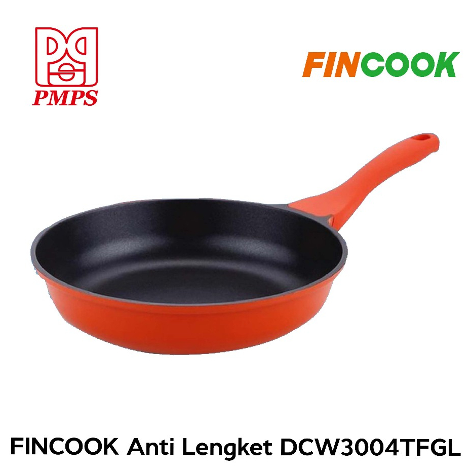 Wajan Teflon 30cm FINCOOK Anti Lengket DCW3004TFGL ORANGE