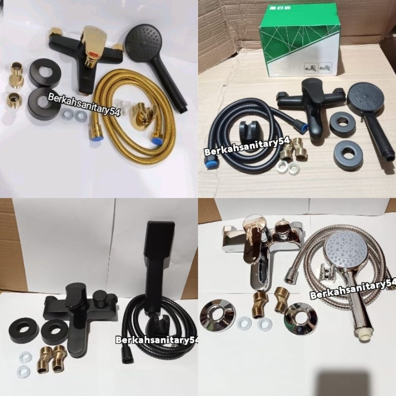 Kran Bathub Panas Dingin Black Gold/Chrome/Black/Kran Shower Panas Dingin/Kran Kamar Mandi Panas Din