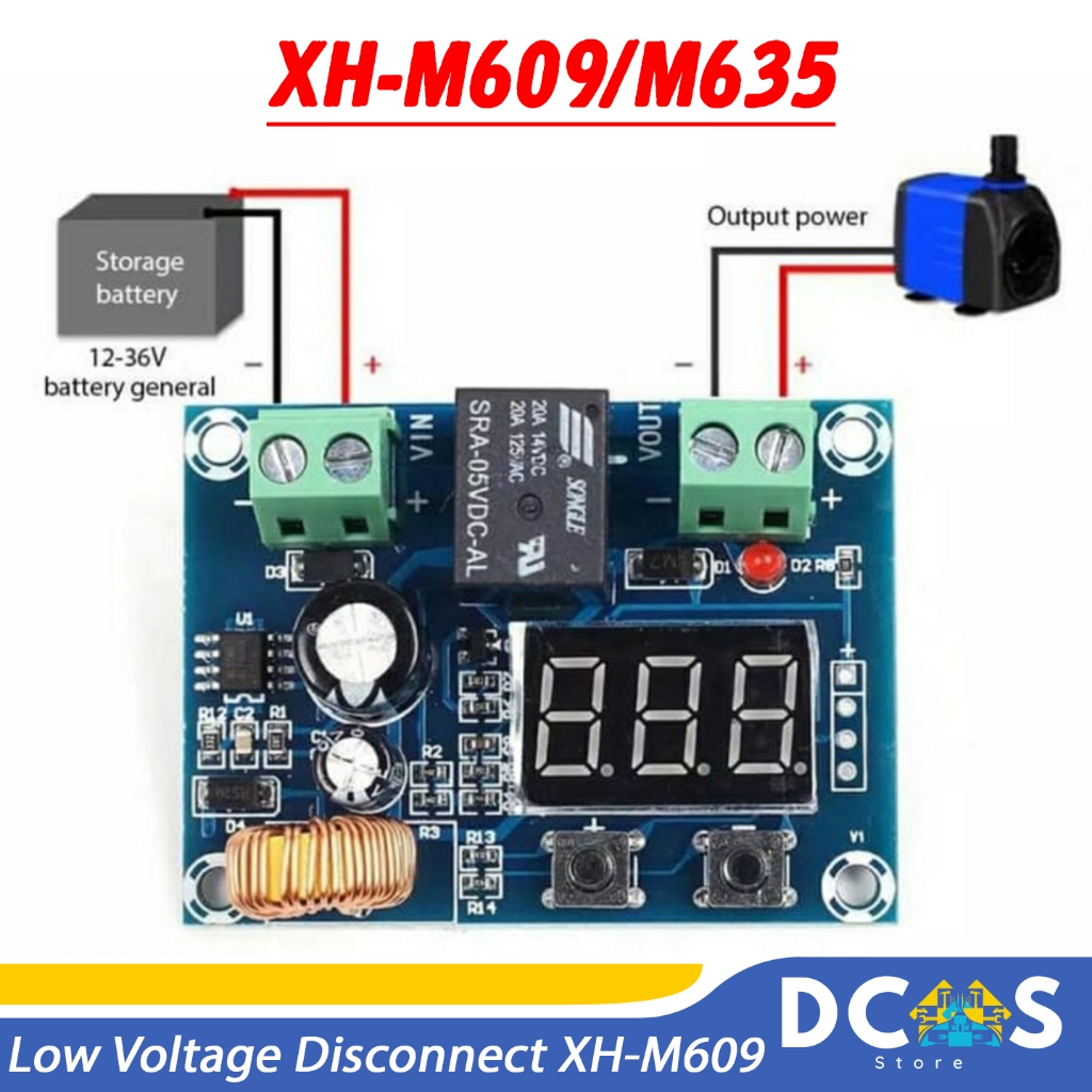 Low Voltage Disconnect XH-M609 Batterai Proteksi LVD Modul XH M609 DC