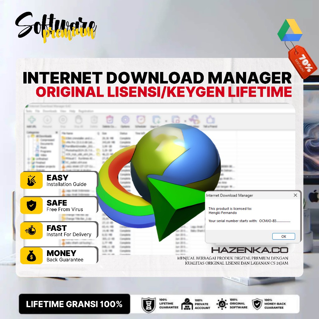 IDM Internet Download Manager Pro Full Version Lisensi/Keygen Original Lifetime Akses Terbaru 2024