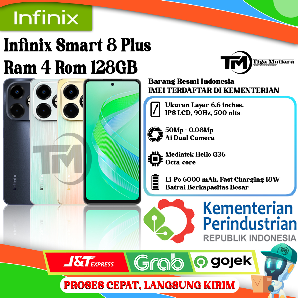 Infinix Smart 8 Plus Ram 4 Rom 128GB