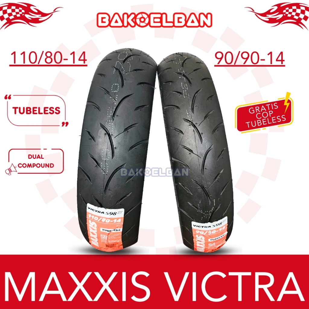 PAKET BAN MAXXIS VICTRA 90/90-14 & 110/80-14