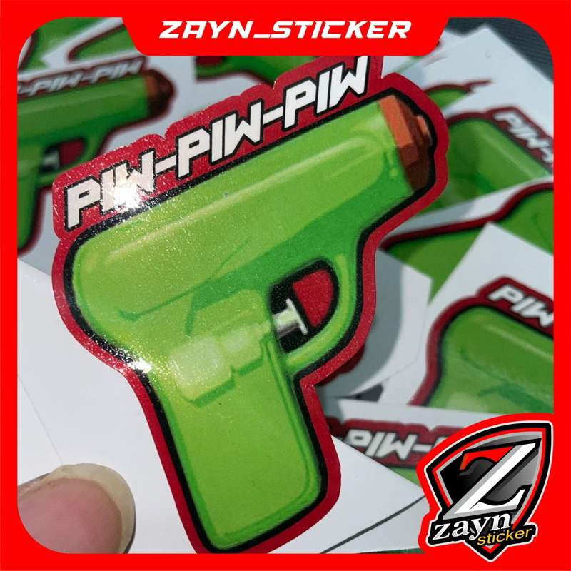 

sticker/stiker piw piw piw pistol 050
