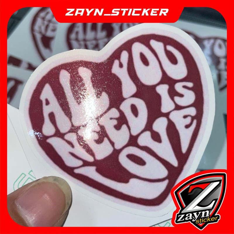 

sticker/stiker all you need is love 038