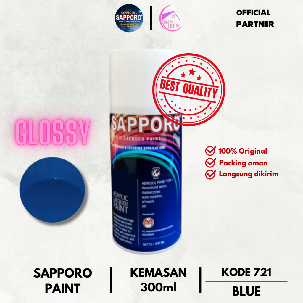 

721 BLUE SAPPORO STANDAR 300ml Cat Semprot Pylok Pilok Pylox
