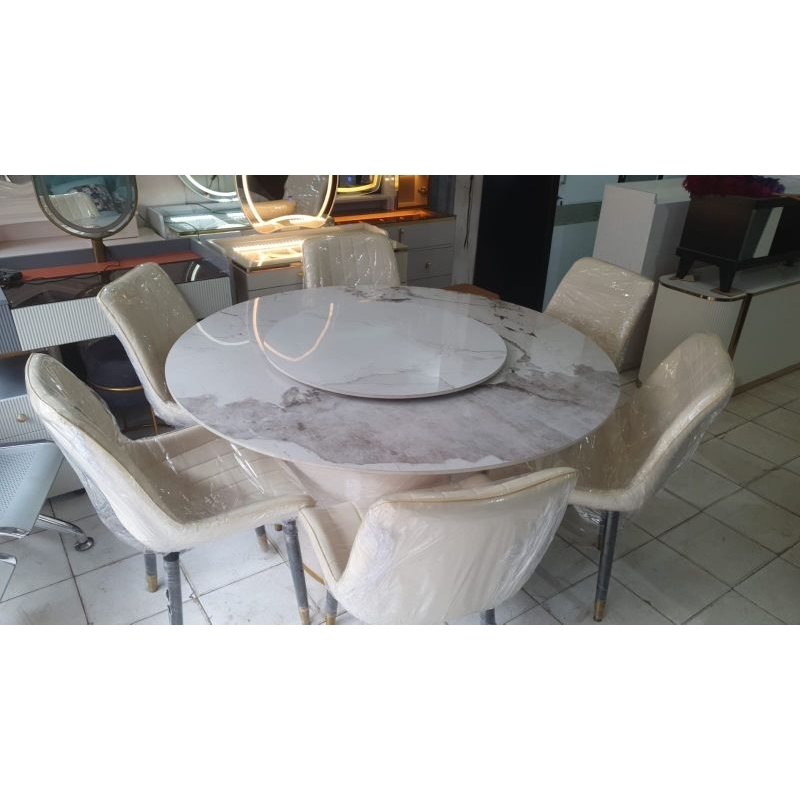 meja makan bulat import meja makan marmer bulat
