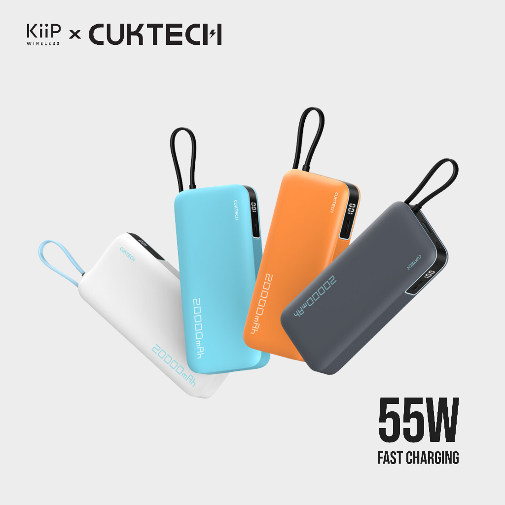 KiiP x Cuktech CP253L Power Bank 20000mAh 55W USB Type-C Fast Charging