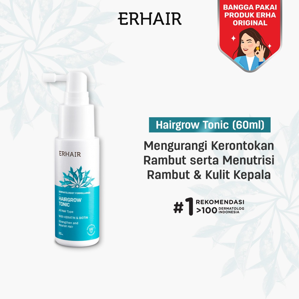 ERHAIR HairGrow Tonic with Keratin & Biotin 60ml - Tonic Rambut Anti Rontok