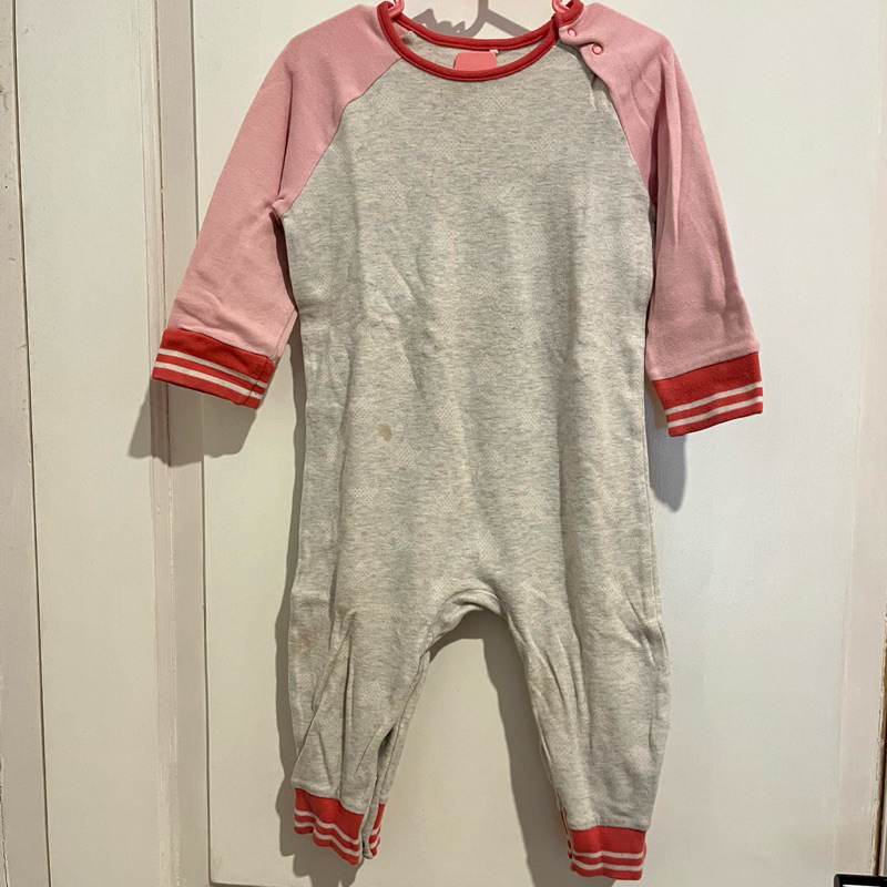 [PRELOVED] NEXT BABY Sleepsuit Grey Pink Stars Piyama Baju Tidur Bayi