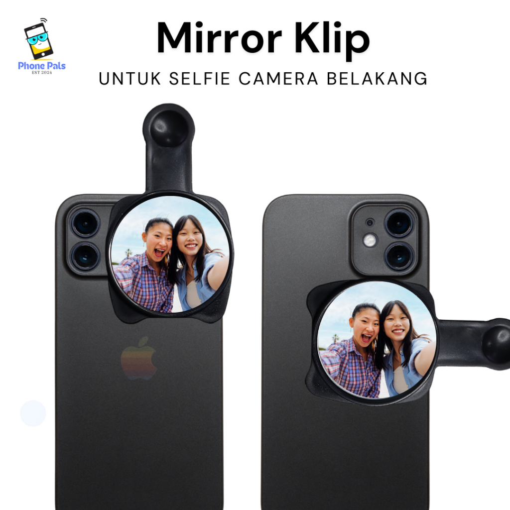 Mirror Clip HP / Phone – Jepitan Klip Cermin Kamera Belakang untuk Selfie & Bikin Konten | Back Came