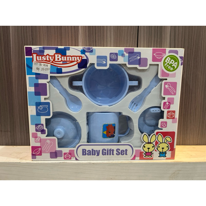 Baby gift set, Feeding set lusty bunny, tempat makan bayi