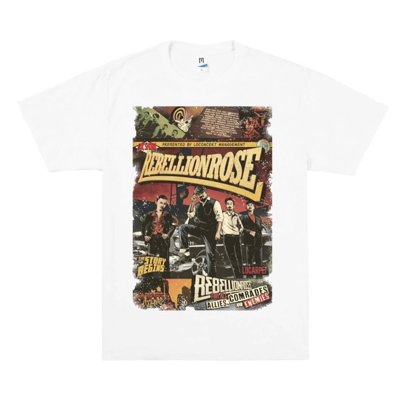 Kaos Rebellion Roses Partai Anarki / Kaos Punk Band / Kaos Musik Lokal - PUTIH ANARKI