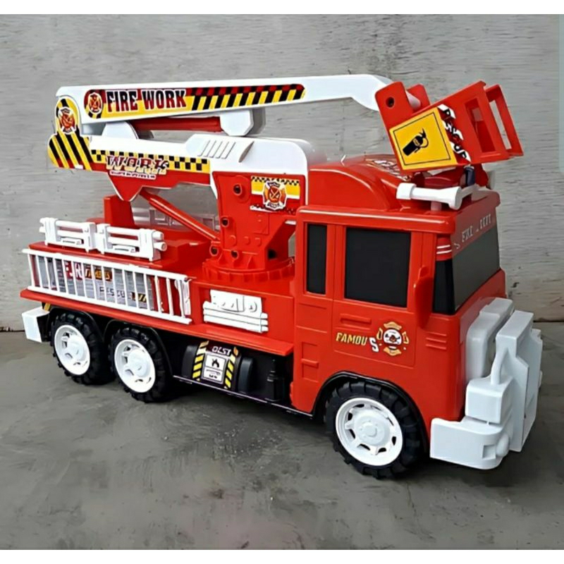 Mainan Anak Mobil Pemadam Kebakaran Jumbo Murah Tanpa Baterai - Mobil Mobilan Truk Damkar Besar