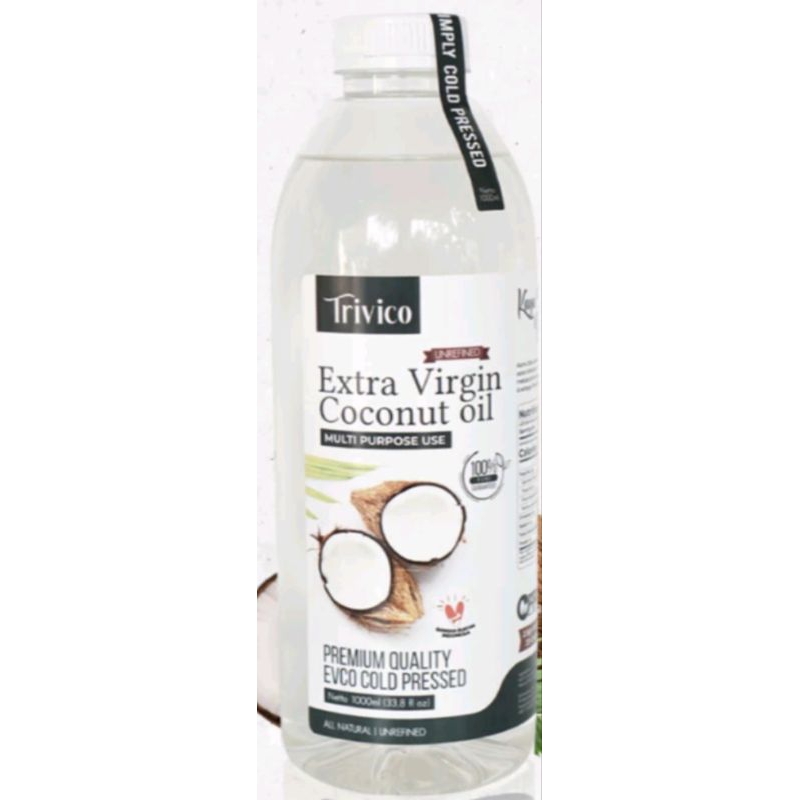 

TRIVICO extra virgin coconut oil minyak kelapa murni organik 1000 ml (bisa untuk detox)