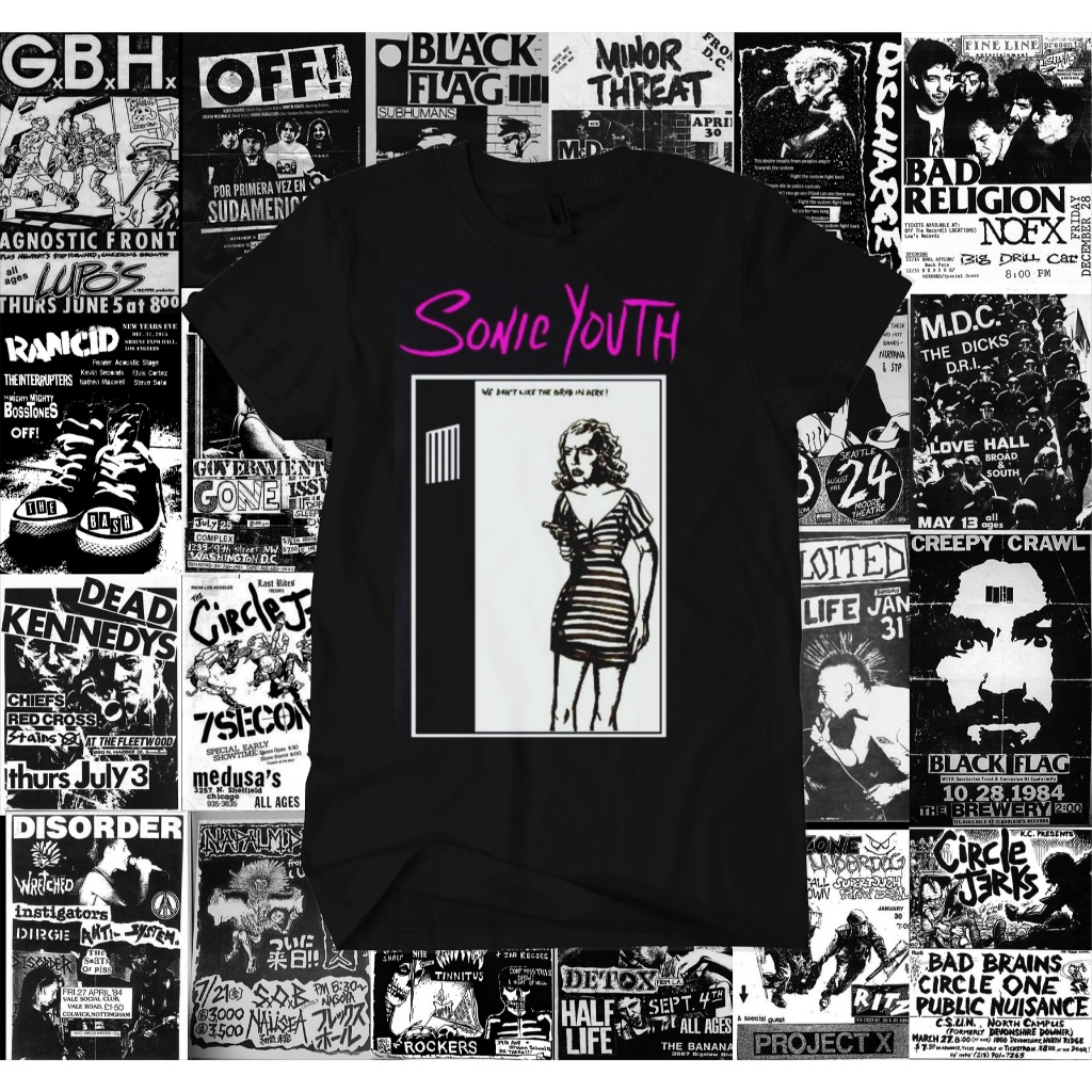 Kaos T Shirt Bootleg Band Sonic Youth Katun Combat 24s