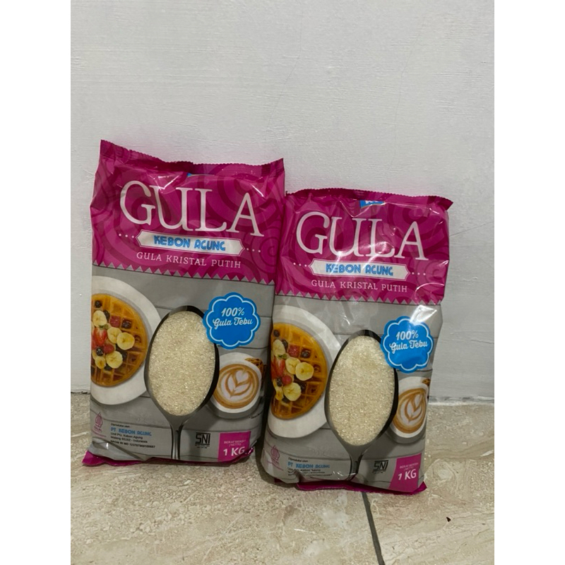 

GULA KEBON AGUNG 1Kg, Gula Pasir 1kg, Gula kristal putih, 100% gula tebu, Gula putih manis. TERBATAS!!!