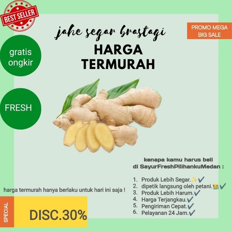 

jahe segar besar Brastagi termurah di panen langsung oleh petani |Siap kirim gratis ongkir