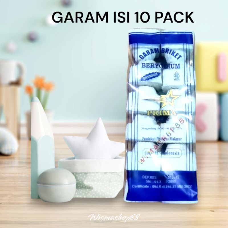 

GARAM BATA 10 PAK / GARAM BRIKET BERYODIUM PRISMA SUPER 450 GRAM / GARAM BALOK
