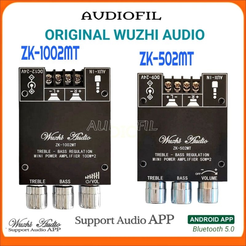 ZK-502MT/ ZK-1002MT Bluetooth High Power Digital Hifi Class D Amplifier Original Wuzhi Audio