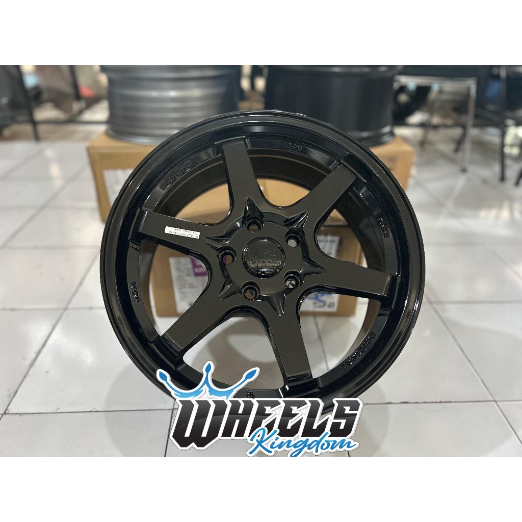 VELG R17 VELG MOBIL RACING TE 37 HSR STY RING 17 PCD 5X1114 GLOSSY BLACK VELG CIVIC CAMRY INNNOVA