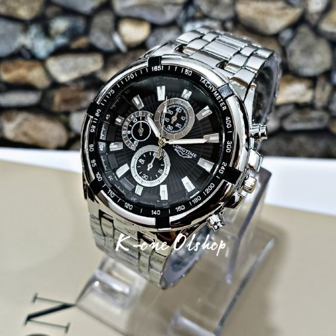 LONGTIME JAM TANGAN PRIA TALI RANTAI STAINLESS ANALOG