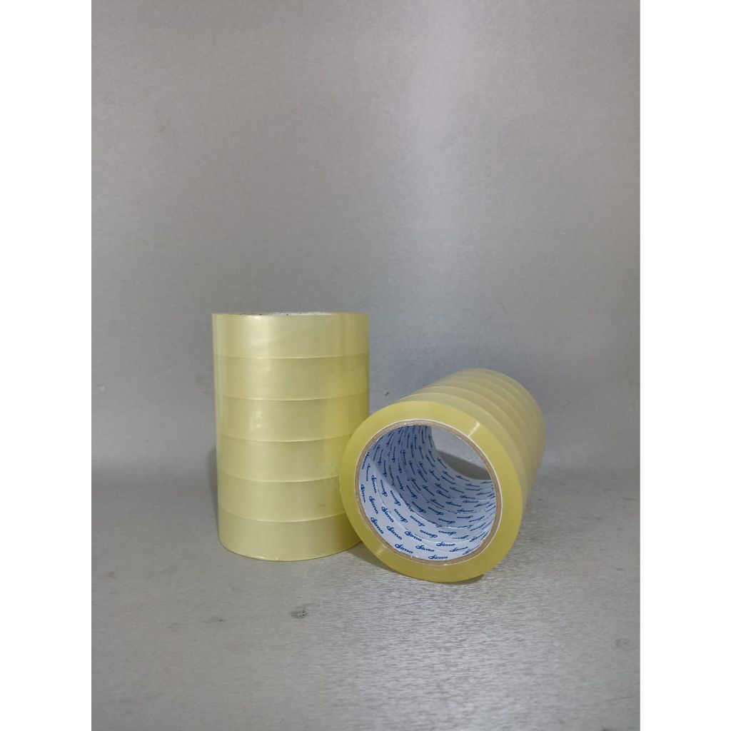 

Isolasi Tape Bening Lakban Tape Bening 24mm x 90yard 1slop Isi 6pcs